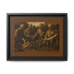 Stolen Treasure – 1897 Benin Invasion Framed Matte Canvas (12" x 9")